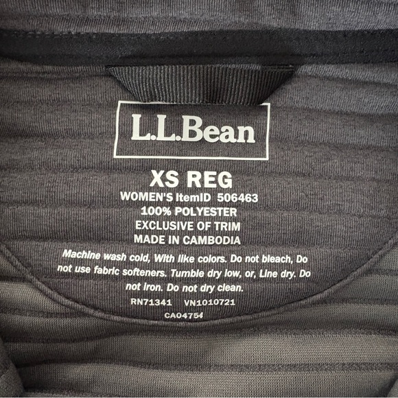 LL Bean Women's Airlight Knit Grey 1/4 Snap Front Pullover XS Hiking - Picture 8 of 8